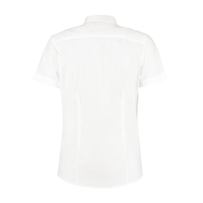 White - Back - Kustom Kit Womens-Ladies Workforce Short-Sleeved Shirt