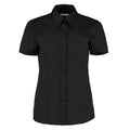 Black - Front - Kustom Kit Womens-Ladies Workforce Short-Sleeved Shirt