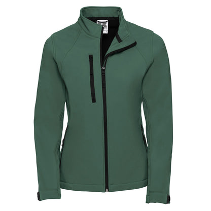 Bottle Green - Front - Russell Womens-Ladies Soft Shell Jacket