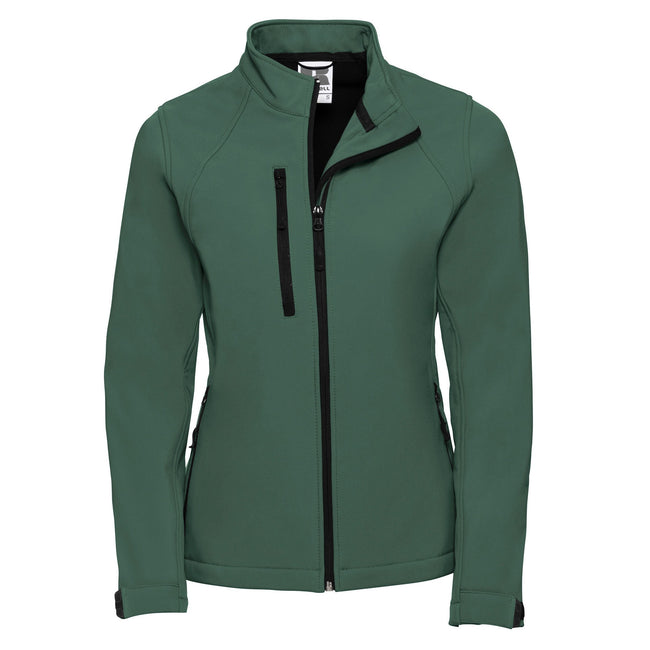 Bottle Green - Front - Russell Womens-Ladies Soft Shell Jacket