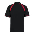 Black-Bright Red - Back - Kustom Kit Mens Oak Hill Piqué Polo Shirt