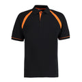 Black-Orange - Front - Kustom Kit Mens Oak Hill Piqué Polo Shirt