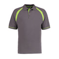 Charcoal-Lime - Front - Kustom Kit Mens Oak Hill Piqué Polo Shirt
