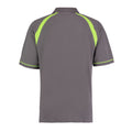 Charcoal-Lime - Back - Kustom Kit Mens Oak Hill Piqué Polo Shirt