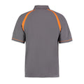 Charcoal-Orange - Back - Kustom Kit Mens Oak Hill Piqué Polo Shirt