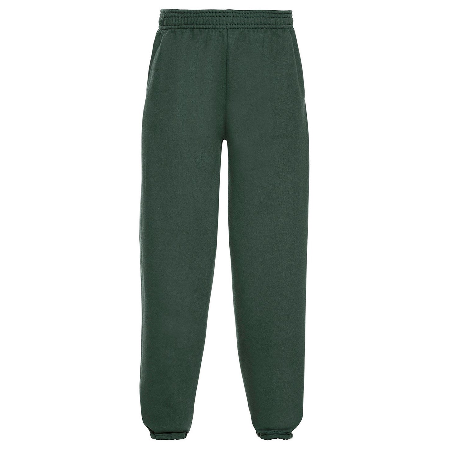 Bottle Green - Front - Jerzees Schoolgear Childrens-Kids Elasticated Hem Jogging Bottoms