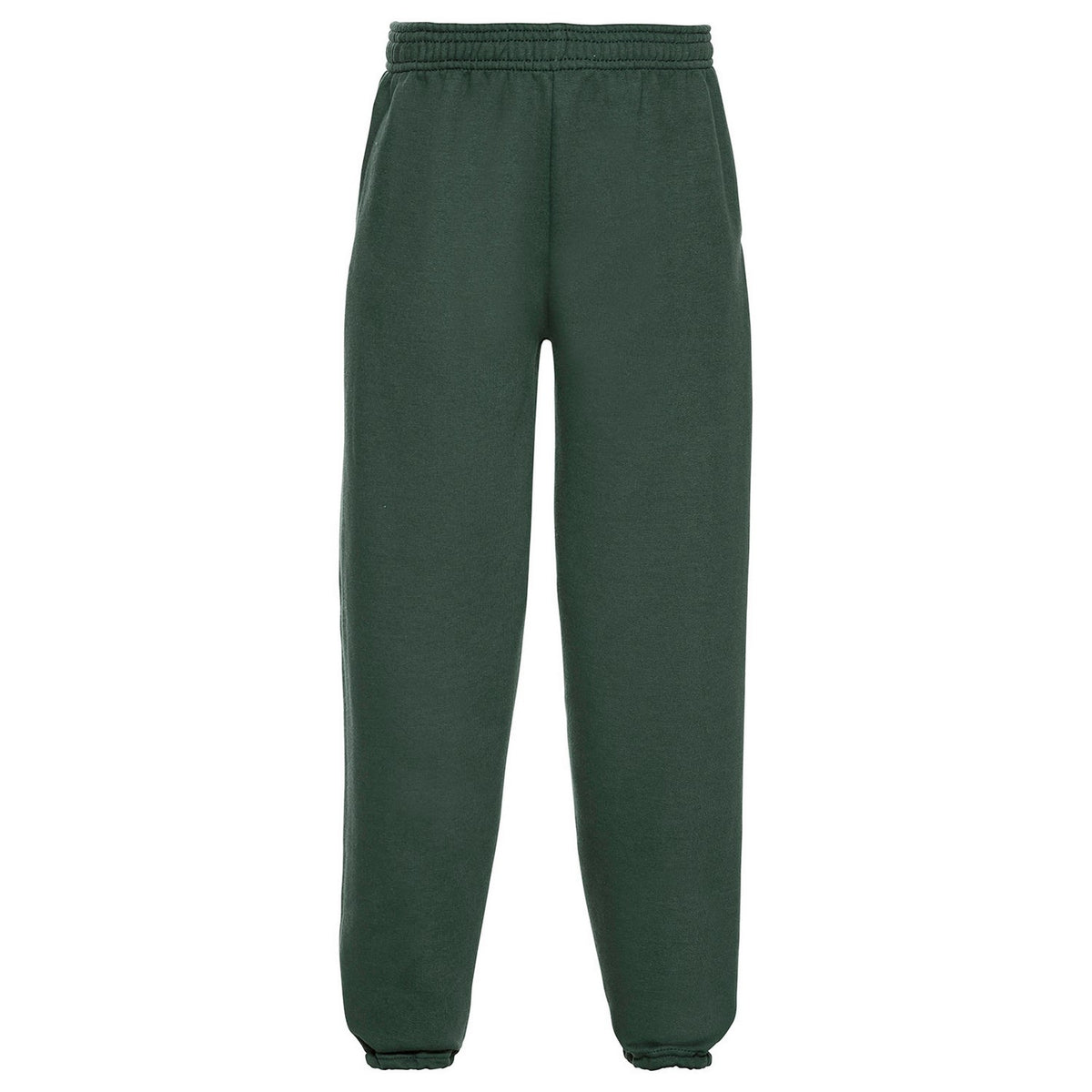 Bottle Green - Front - Jerzees Schoolgear Childrens-Kids Elasticated Hem Jogging Bottoms