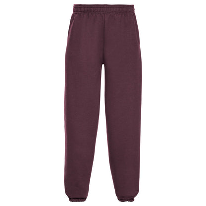 Burgundy - Front - Jerzees Schoolgear Childrens-Kids Elasticated Hem Jogging Bottoms