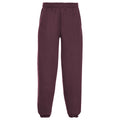 Burgundy - Front - Jerzees Schoolgear Childrens-Kids Elasticated Hem Jogging Bottoms