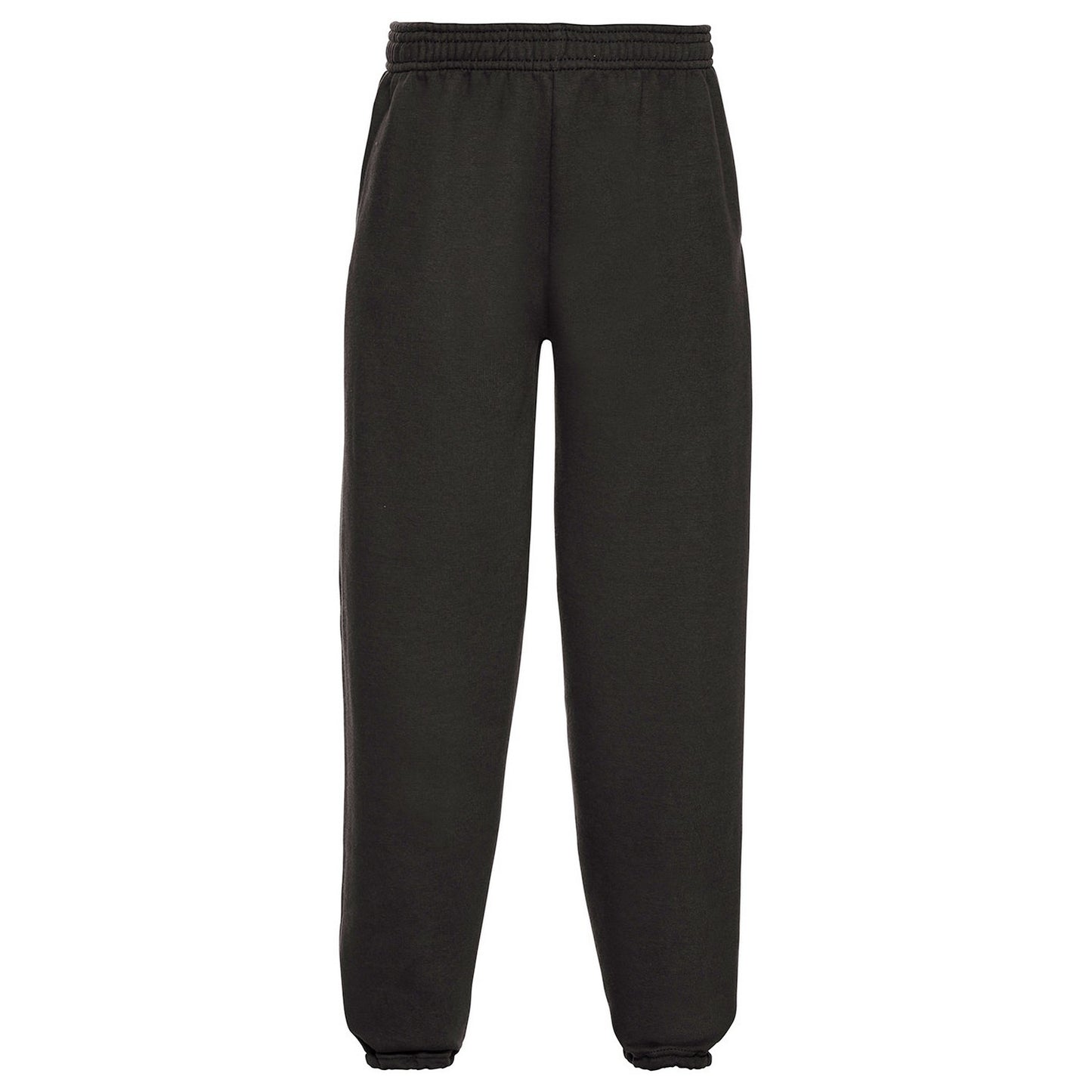 Black - Front - Jerzees Schoolgear Childrens-Kids Elasticated Hem Jogging Bottoms