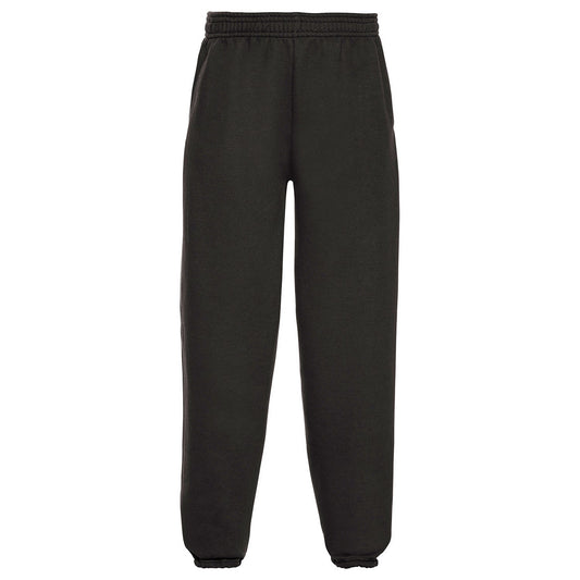 Black - Front - Jerzees Schoolgear Childrens-Kids Elasticated Hem Jogging Bottoms