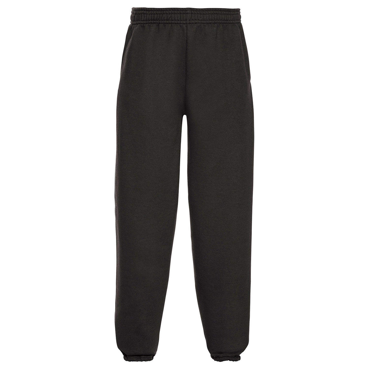 Black - Front - Jerzees Schoolgear Childrens-Kids Elasticated Hem Jogging Bottoms