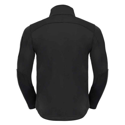 Black - Back - Russell Mens Sports Soft Shell Jacket