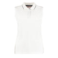 White-Navy - Front - GAMEGEAR Mens Proactive Cotton Pique Sleeveless Polo Shirt