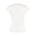 White - Back - Kustom Kit Womens-Ladies Continental V Neck Capped Sleeved Blouse