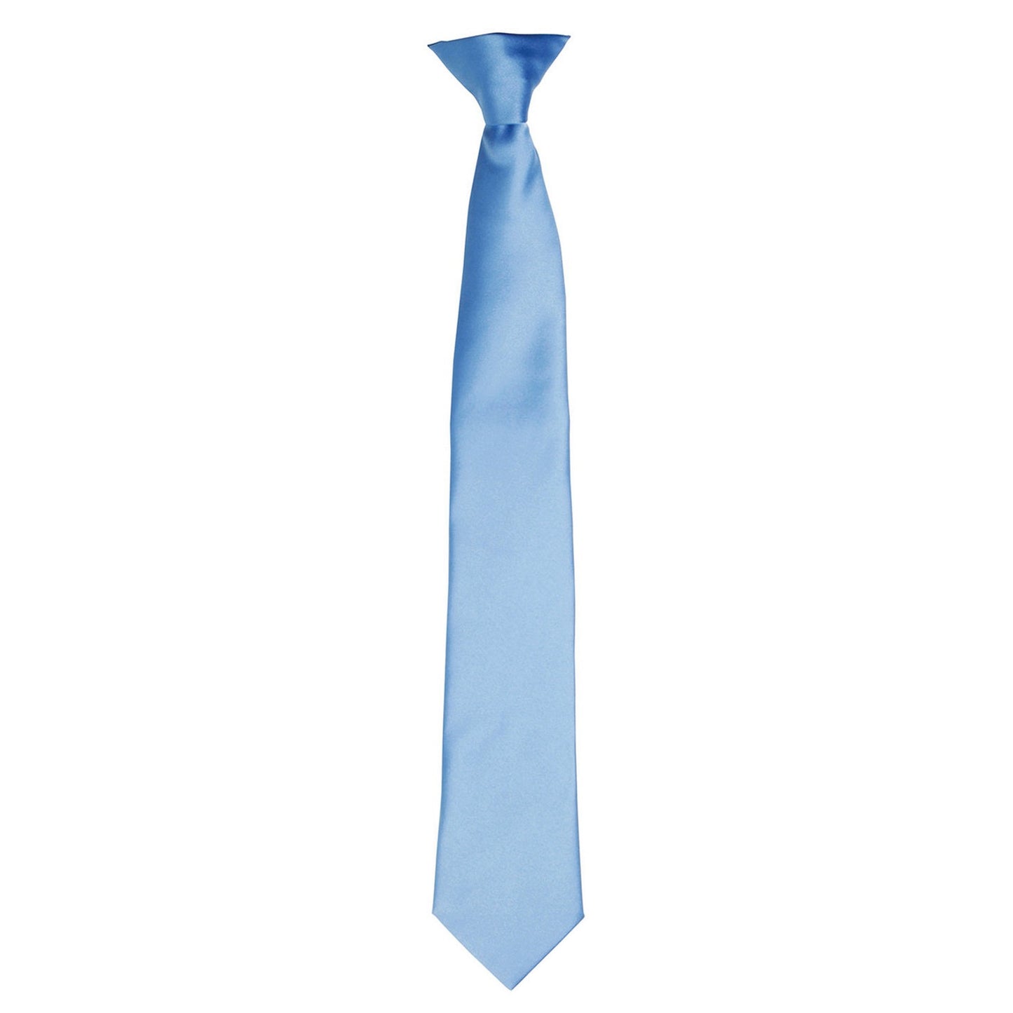 Mid Blue - Front - Premier Unisex Adult Satin Tie