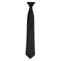 Black - Front - Premier Unisex Adult Satin Tie