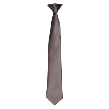 Dark Grey - Front - Premier Unisex Adult Satin Tie