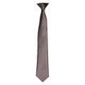 Dark Grey - Front - Premier Unisex Adult Satin Tie