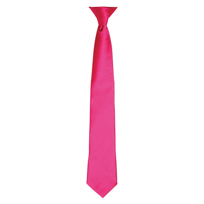 Hot Pink - Front - Premier Unisex Adult Satin Tie