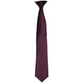 Aubergine - Front - Premier Unisex Adult Satin Tie