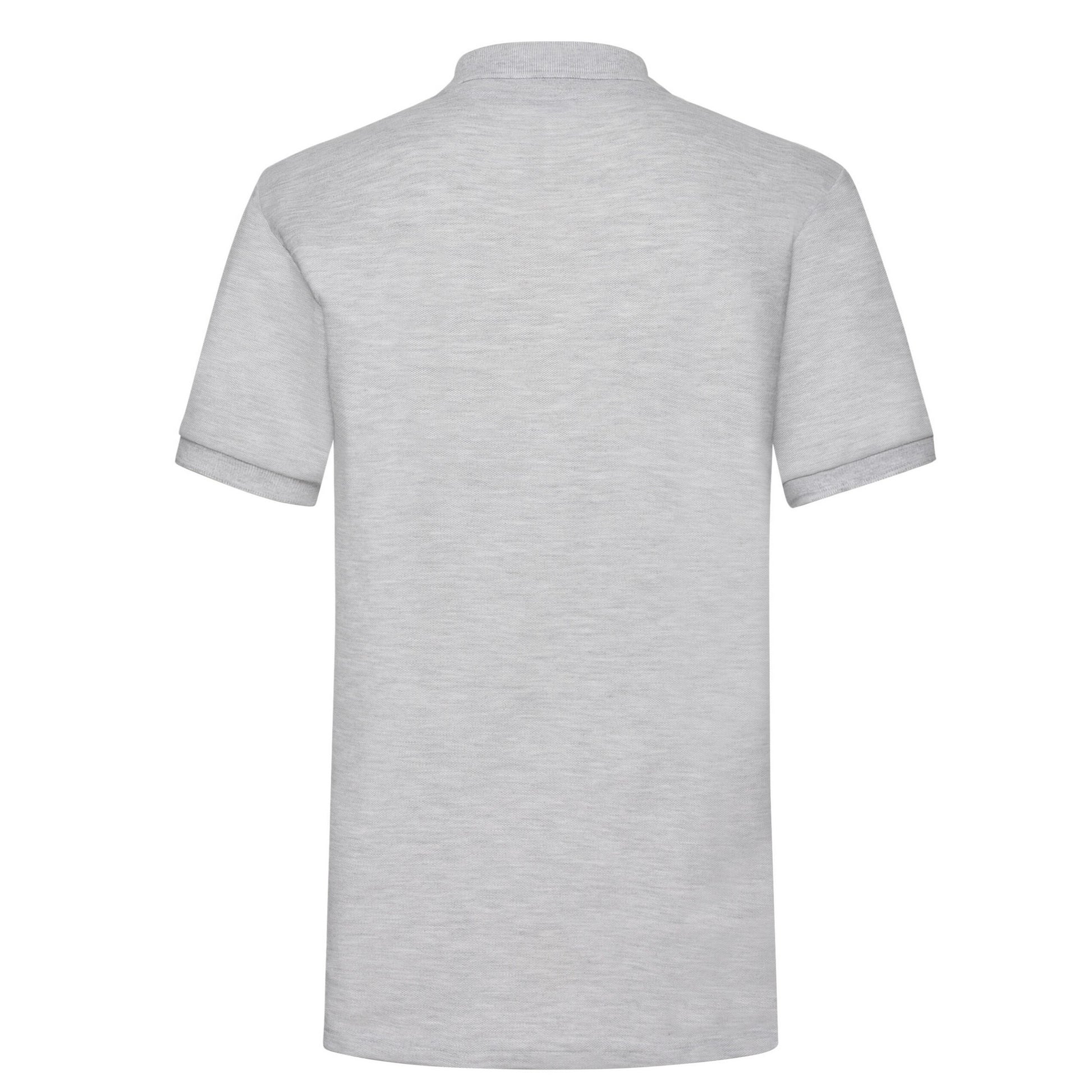Heather Grey - Back - Fruit of the Loom Mens Heather Polo Shirt
