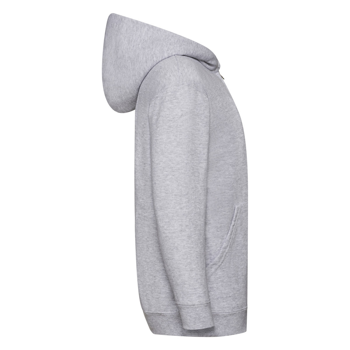 Heather Grey - Side - Fruit Of The Loom Childrens-Kids Classic Full Zip Hoodie