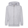 Heather Grey - Front - Fruit of the Loom Childrens-Kids Classic Full Zip Hoodie