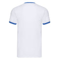 White-Royal Blue - Back - Fruit of the Loom Mens Contrast Ringer T-Shirt