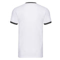 White-Black - Back - Fruit of the Loom Mens Contrast Ringer T-Shirt