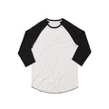 White-Black - Front - Superstar By Mantis Unisex Adult 3-4 Sleeve Baseball T-Shirt