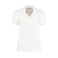 White - Front - Kustom Kit Womens-Ladies Sophia Comfortec V Neck Polo Shirt