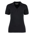 Black - Front - Kustom Kit Womens-Ladies Sophia Comfortec V Neck Polo Shirt