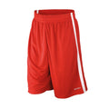 Red-White - Front - Spiro Mens Basketball Shorts
