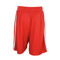 Red-White - Back - Spiro Mens Basketball Shorts