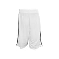 White-Black - Back - Spiro Mens Basketball Shorts