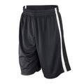 Black-White - Front - Spiro Mens Basketball Shorts