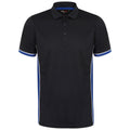 Navy-Royal Blue - Front - Finden & Hales Mens Contrast Panel Polo Shirt