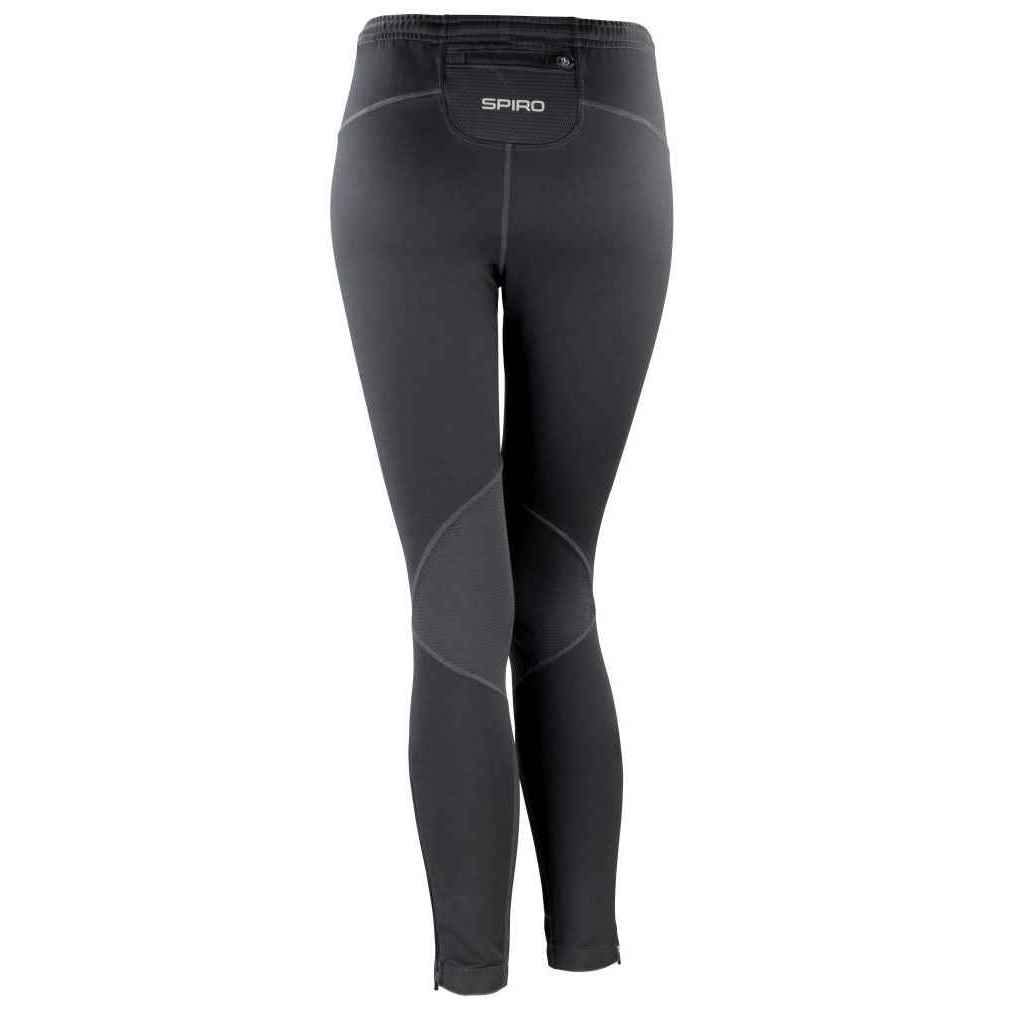 Black - Back - Spiro Womens-Ladies Sprint Logo Jogging Bottoms