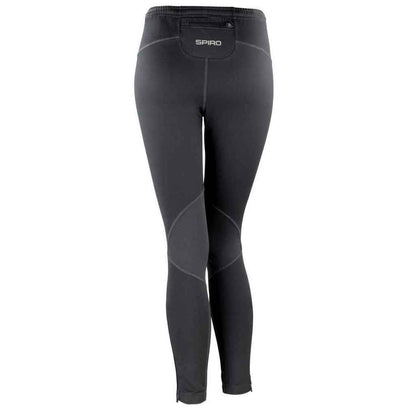 Black - Back - Spiro Womens-Ladies Sprint Logo Jogging Bottoms