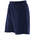 Navy - Front - Finden & Hales Womens-Ladies Microfibre Shorts
