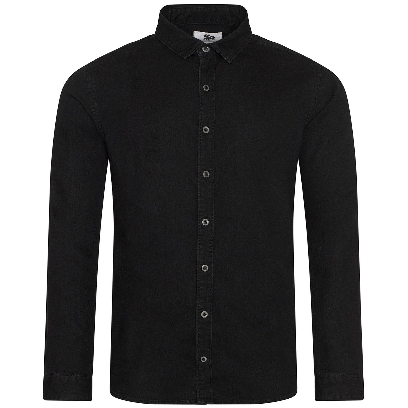 Black - Front - So Denim Mens Jack Denim Shirt