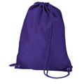 Purple - Front - Quadra Drawstring Bag