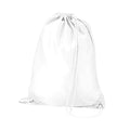 White - Front - Quadra Drawstring Bag