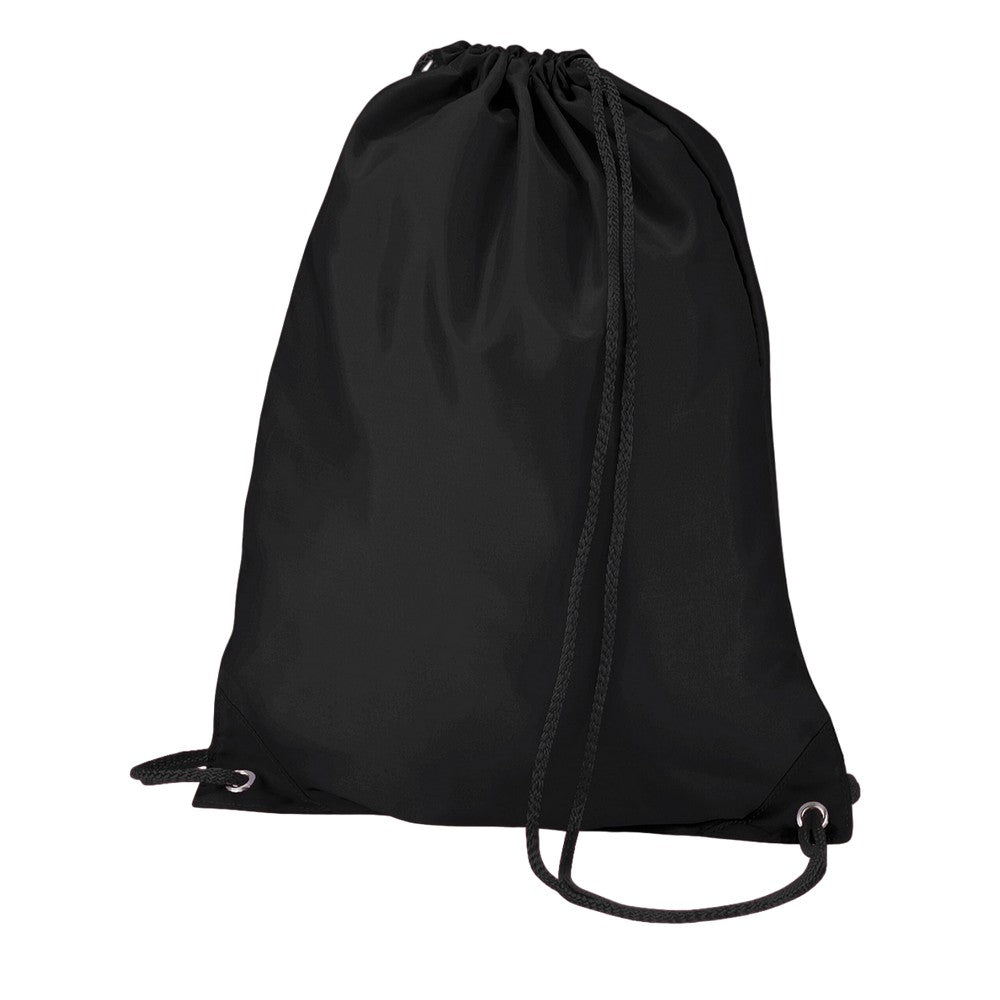 Black - Front - Quadra Drawstring Bag