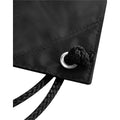 Black - Back - Quadra Drawstring Bag