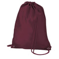 Burgundy - Front - Quadra Drawstring Bag