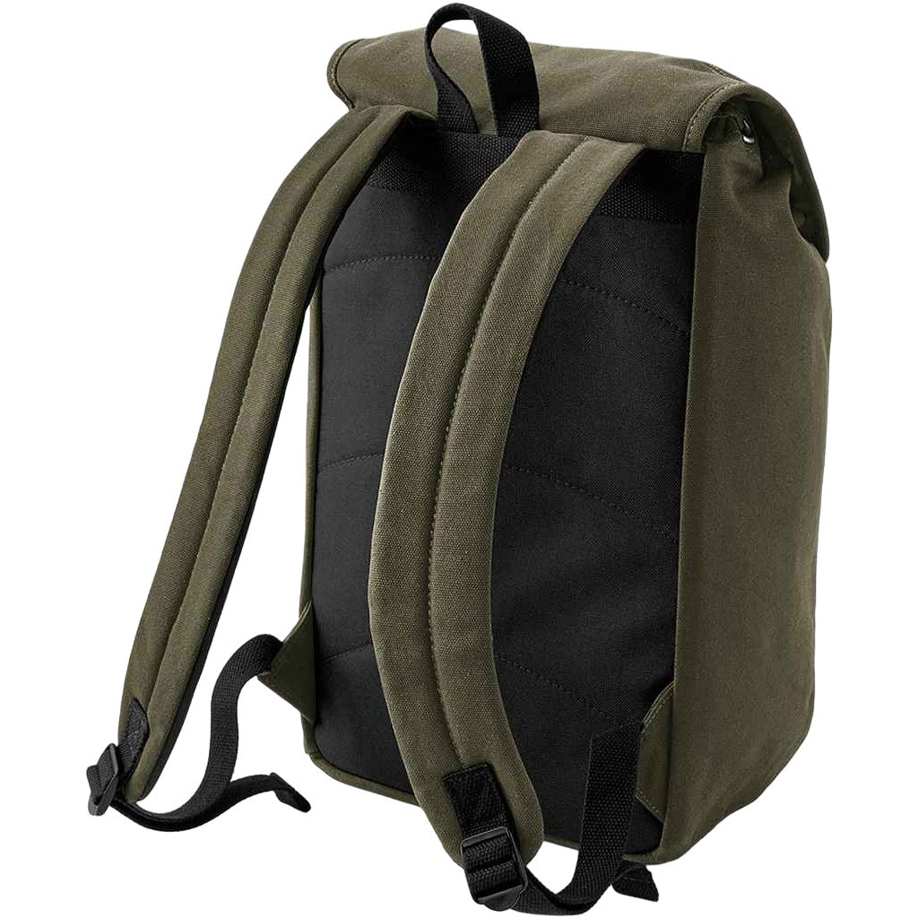 Military Green - Back - Quadra Vintage Backpack