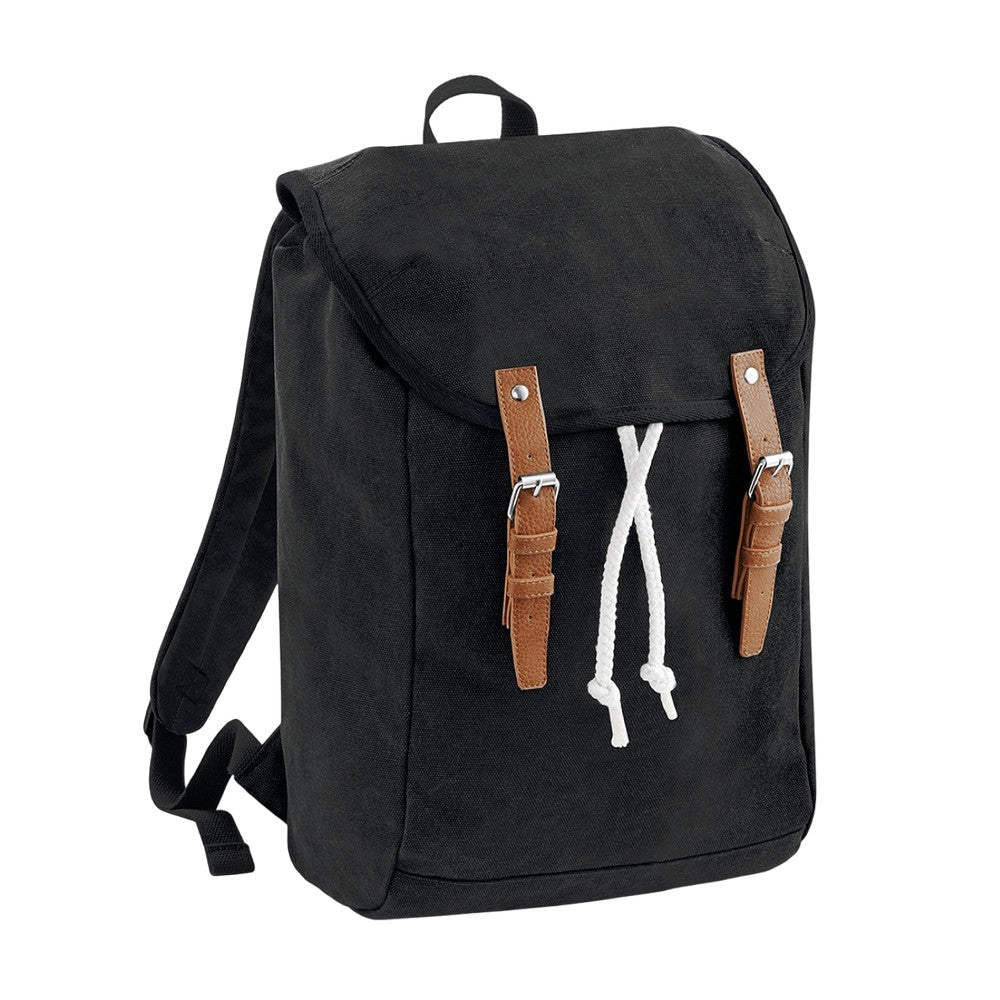 Black - Front - Quadra Vintage Backpack