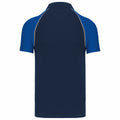 Navy-Royal Blue - Back - Kariban Mens Contrast Pique Baseball Polo Shirt